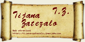 Tijana Zatezalo vizit kartica